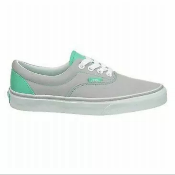 gray and mint green vans